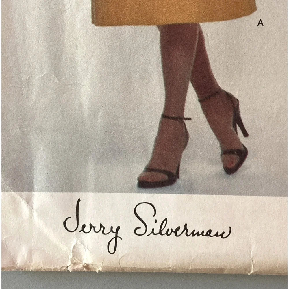 Vogue American Design 1717 Jerry Silverman Pattern Suede Shirtdress Sz 18 Uncut